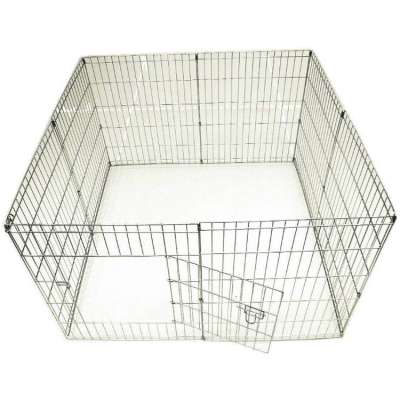 china folding metal wire dog cage rabbit enclosure with door and cover